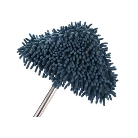 NINZA Alloy Steel Microfiber Triangle Shape Mop Telescopic Handle Flexible Fan Mop&Easy Cleaning Home Kitchen Car Ceiling&Office Fan Cleaning Brush MopRotatable Flat Floor Mop
