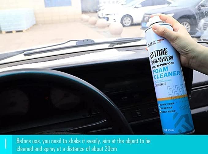 NINZA Multipurpose Foam Cleaner Spray, Car Seat/Exterior & Interior, Shoes, Sofa Cleaning Spray (650ml) - Pack of 1