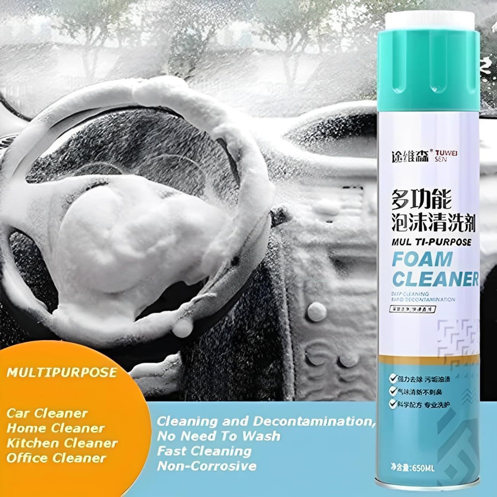 NINZA Multipurpose Foam Cleaner Spray, Car Seat/Exterior & Interior, Shoes, Sofa Cleaning Spray (650ml) - Pack of 1