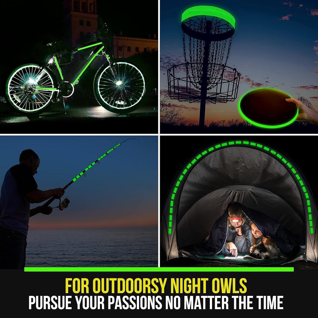 NINZA Night Glow in Dark Adhesive Tape 5 cm X 5 Meters Waterproof Auto Night Glow Radium Tape, Luminous Tape, Tape for Stairs - Green