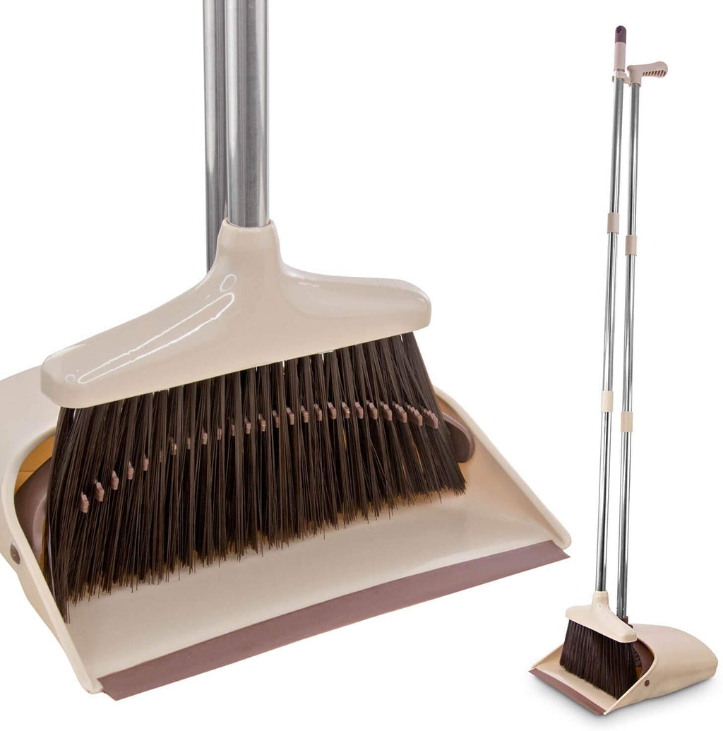 NINZA Dust Pan with Long Handle Combo Set for Home, Floor, Garden and Office with Plastic dustbin mop Broom and Dustpan Cleaner Mop (Multicolor Pack of 1)